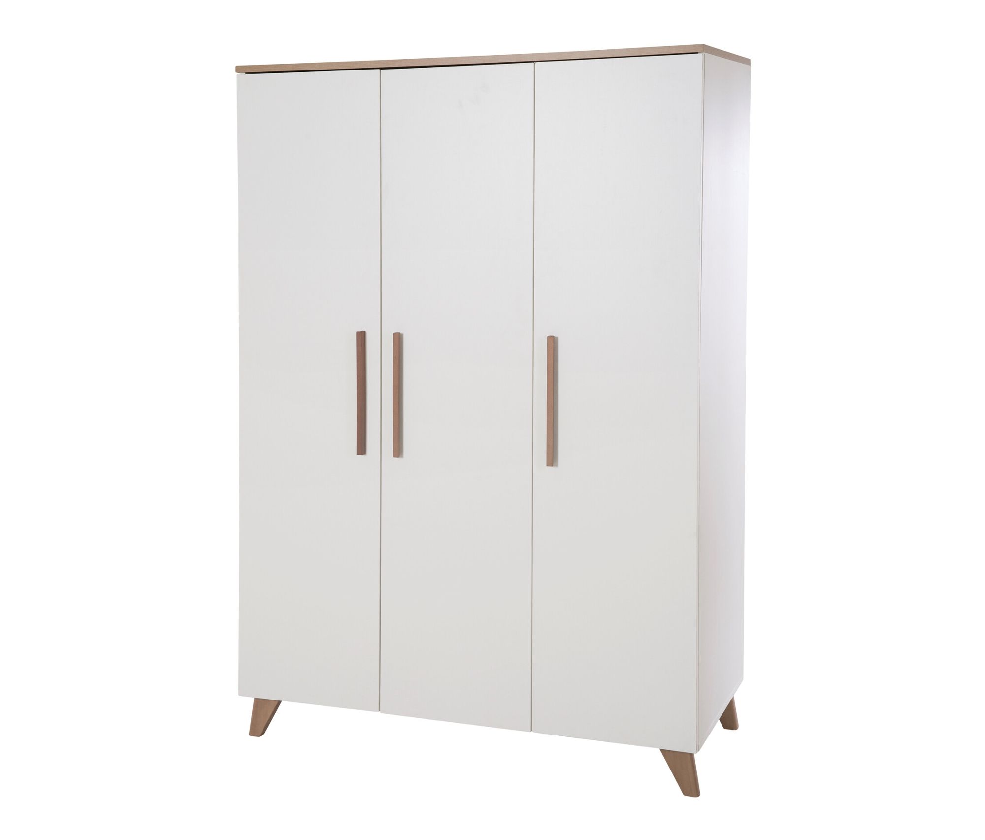 Thumbnail - roba 3-türiger Kleiderschrank »Ole« - 118x52x190cm - weiß - Holz / Holz