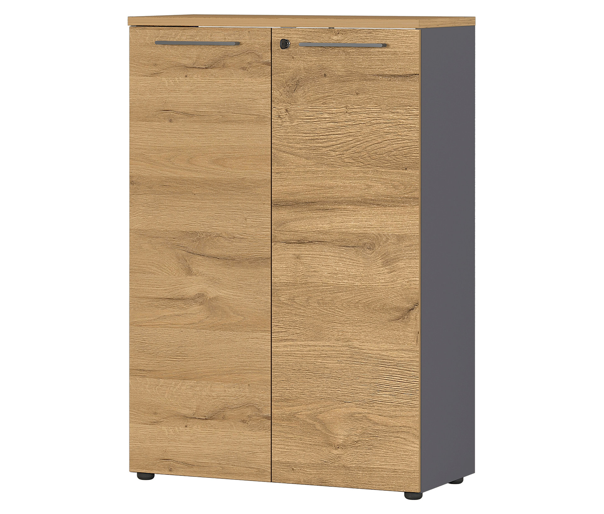 Tchibo - Aktenschrank »Agenda« - 80x40x120cm - braun - - Holzwerkstoffe / Metall / Kunststoff