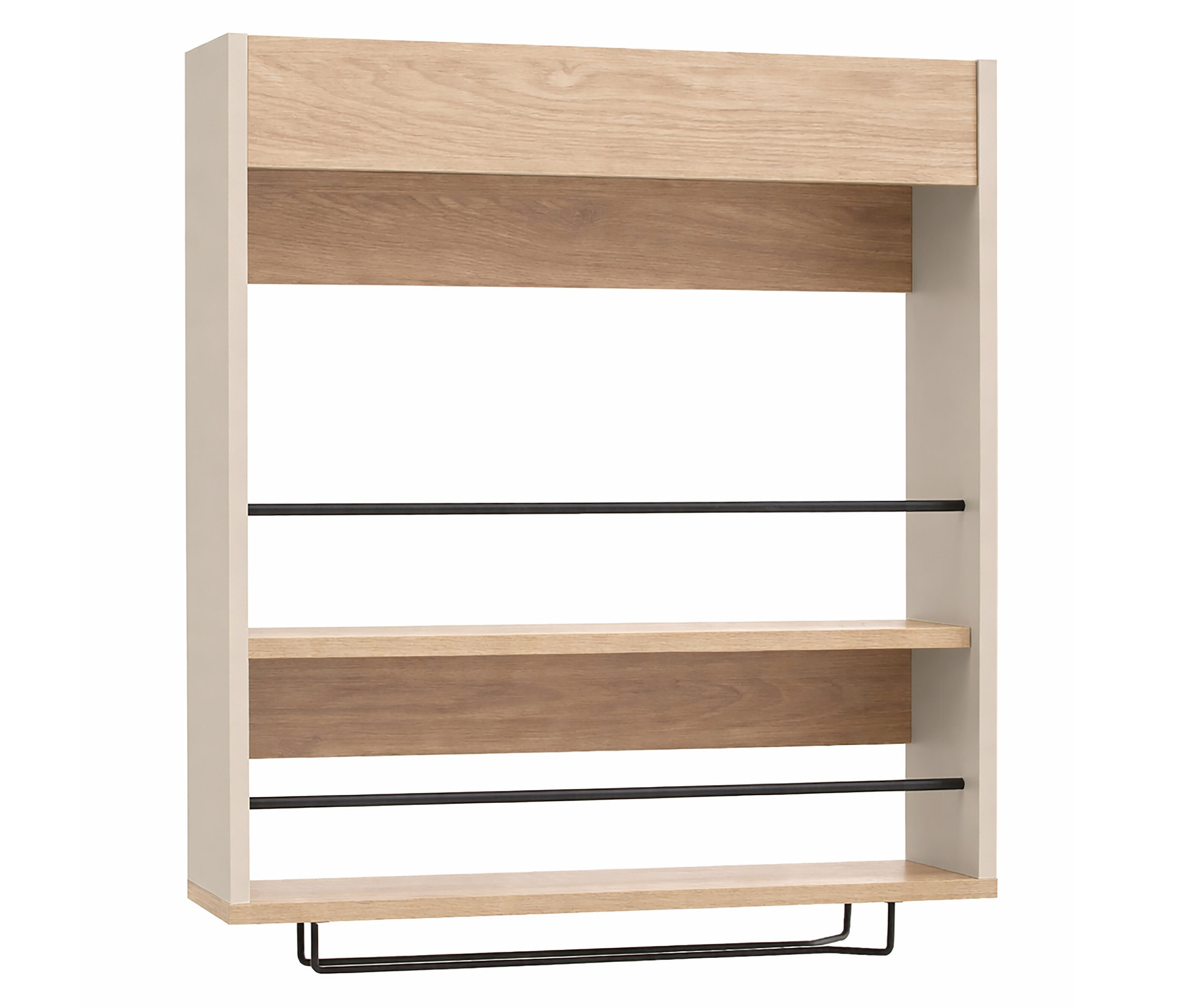 Tchibo - Barregal »Kolari« - 60,2x16,1x66,6cm - schwarz - - Holzwerkstoffe / Metall