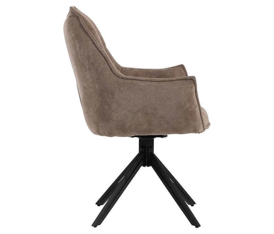Brauner, drehbarer DeVries Diningsessel »Ginosa«.