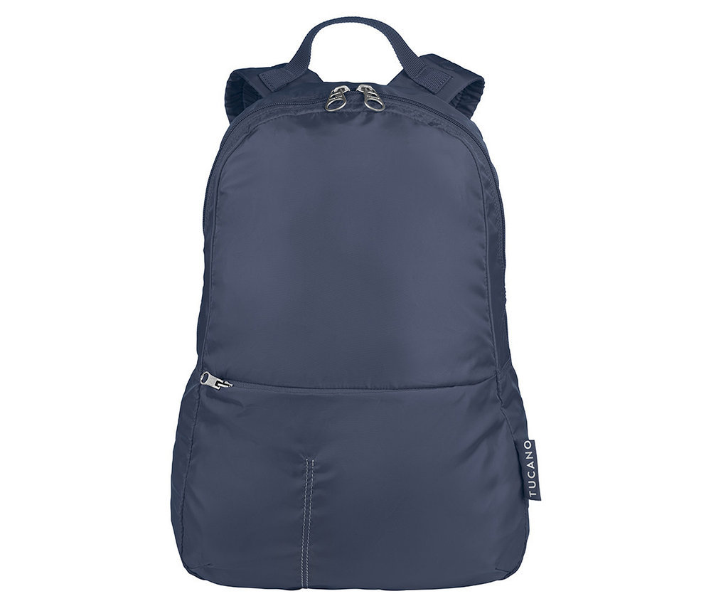 Blauer Tucano Rucksack »Compatto Eco« mit Reißverschlüssen, Tragegriff und Schultergurten.