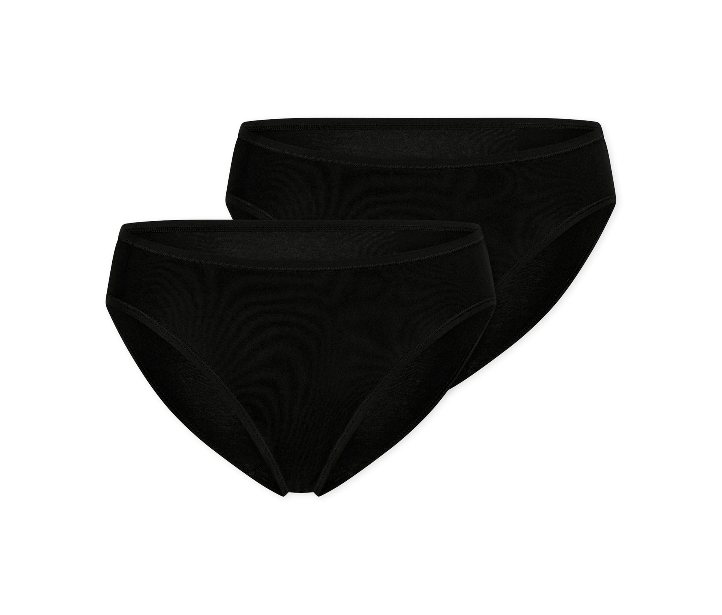2 Schiesser Tai-Slips - Damen - Gr. 36 - schwarz