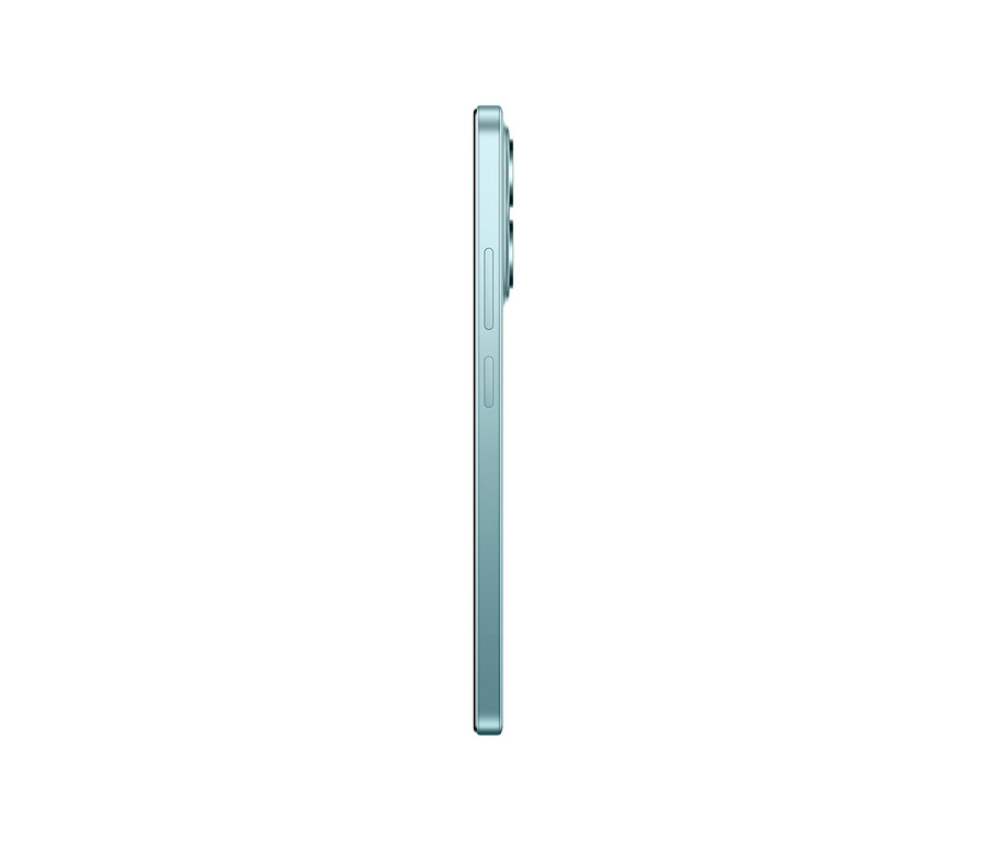 Seitenansicht eines Xiaomi Redmi 15C 5G 128 GB in Mint Green.