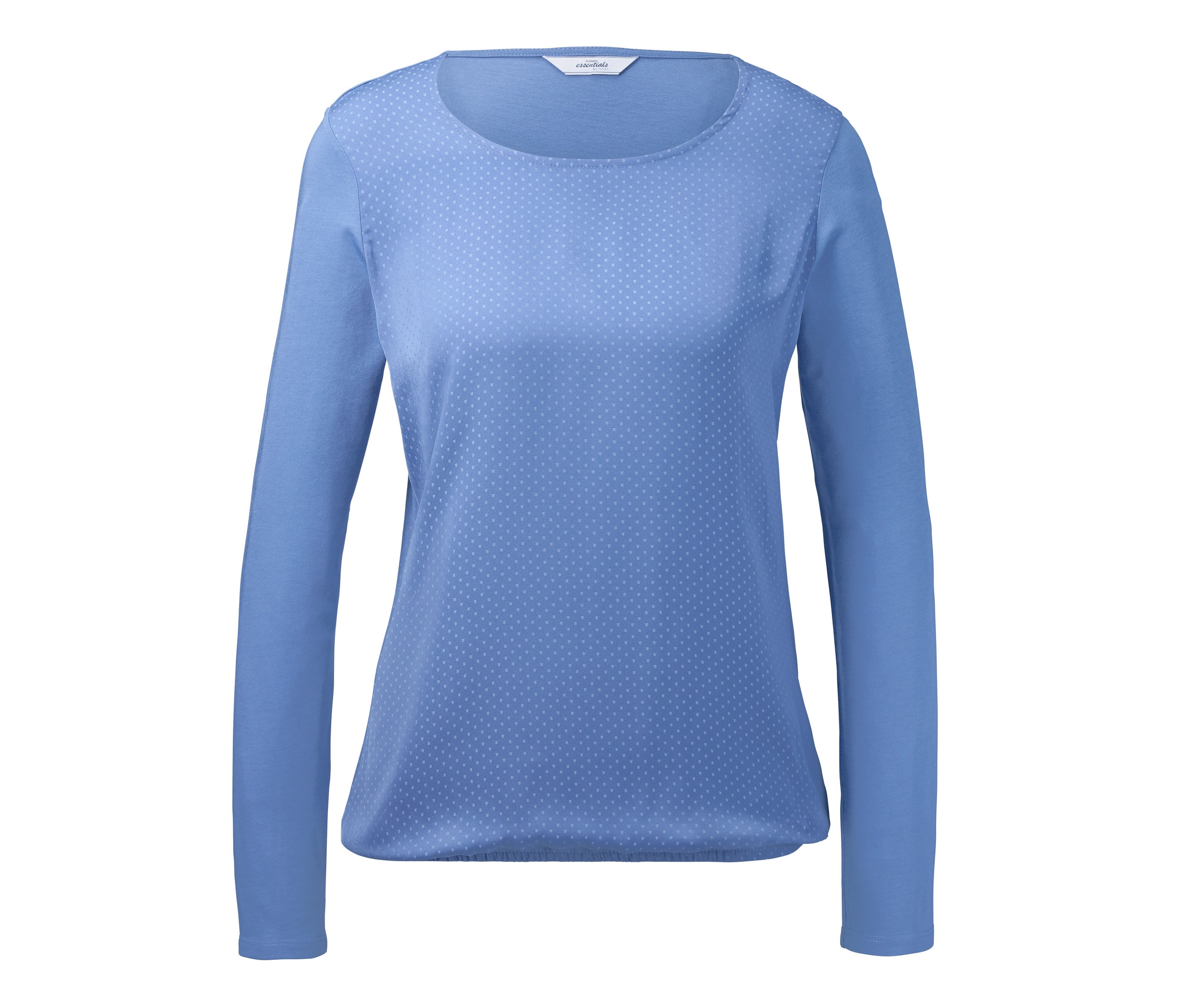 Blusenshirt mit Webeinsatz.