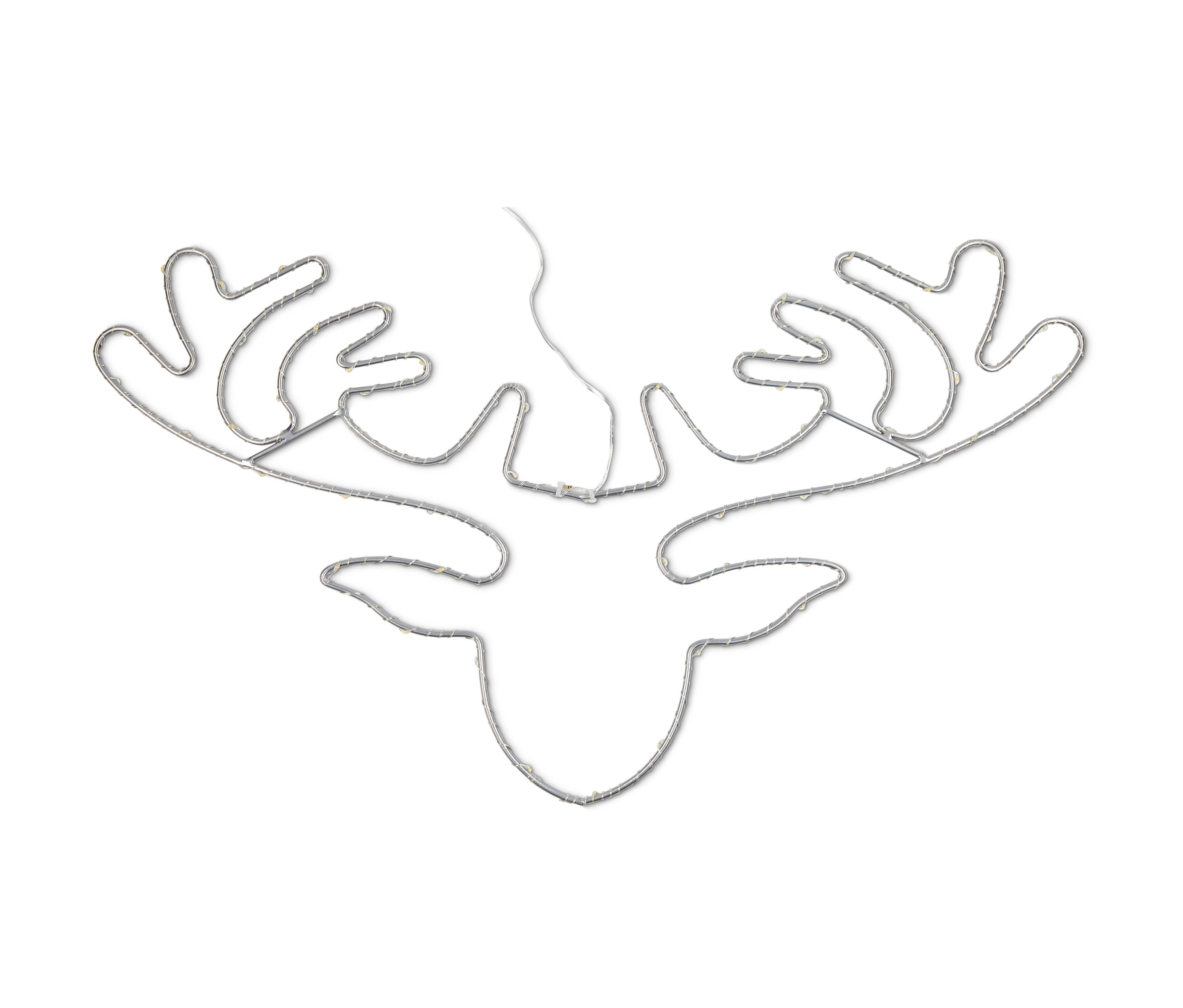 LED-Hirschkopf auf weißem Hintergrund.