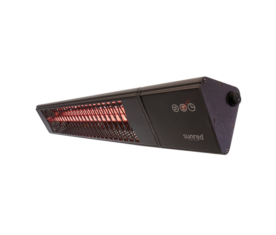 Schwarzer Sunred Wand-Heizstrahler »Professional Smart Heater Royal Diamond 2500 W«.