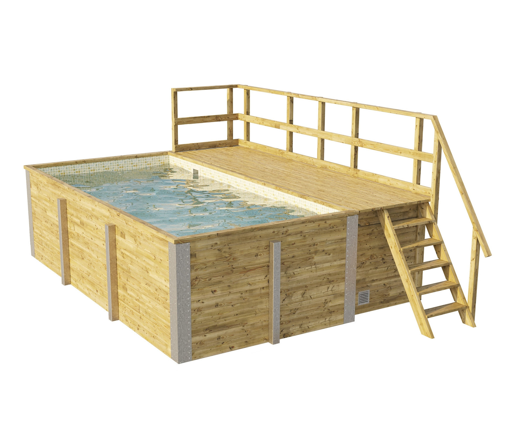 Weka Gartenpool inkl. Sonnendeck - braun