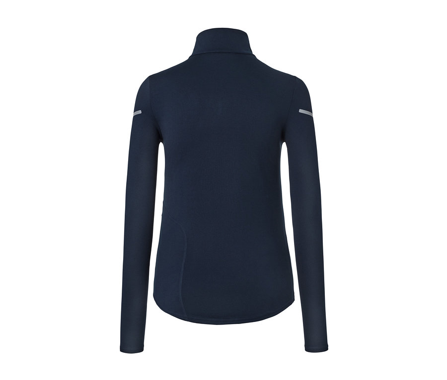 Dunkelblaues Thermo-Funktionsshirt mit langen Ärmeln.