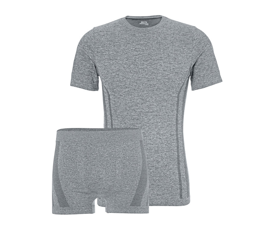 Graues Sportunterwäsche-Set.