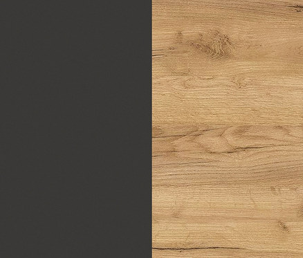 Detailansicht eines Schuhkippers »Aalborg« in Graphit und Eiche.