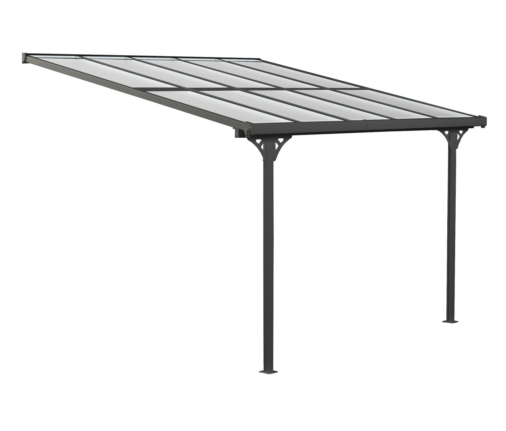 Tchibo - Terrassenüberdachung - 313x300x270cm - anthrazit - - Aluminium / Kunststoff