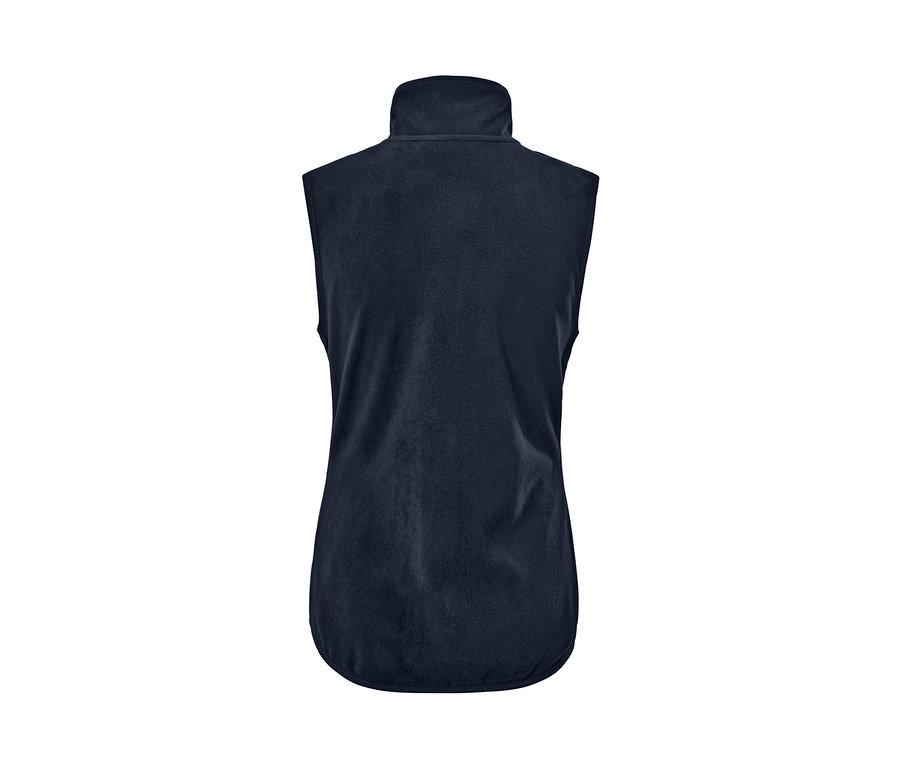 Dunkelblaue Fleece-Weste.