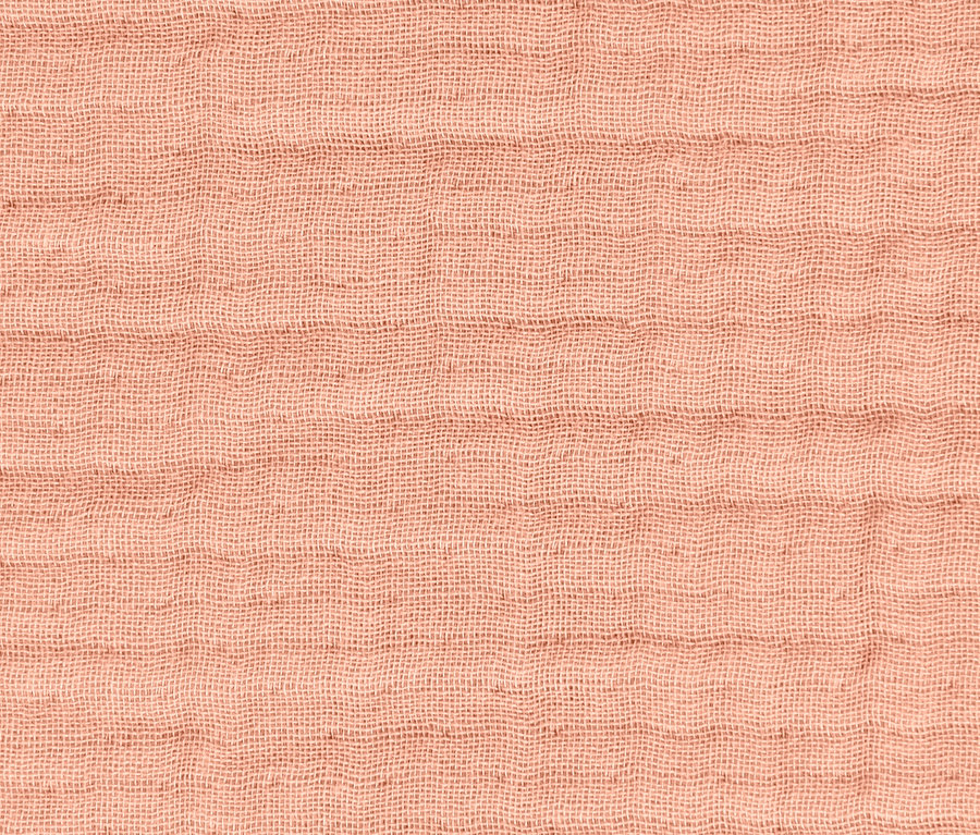 Nahaufnahme von korallenrotem Musselinstoff.