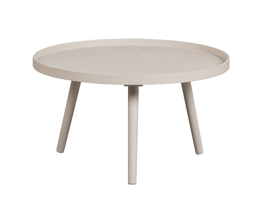 Sandfarbener Woood Beistelltisch »Mesa L« aus Holz.