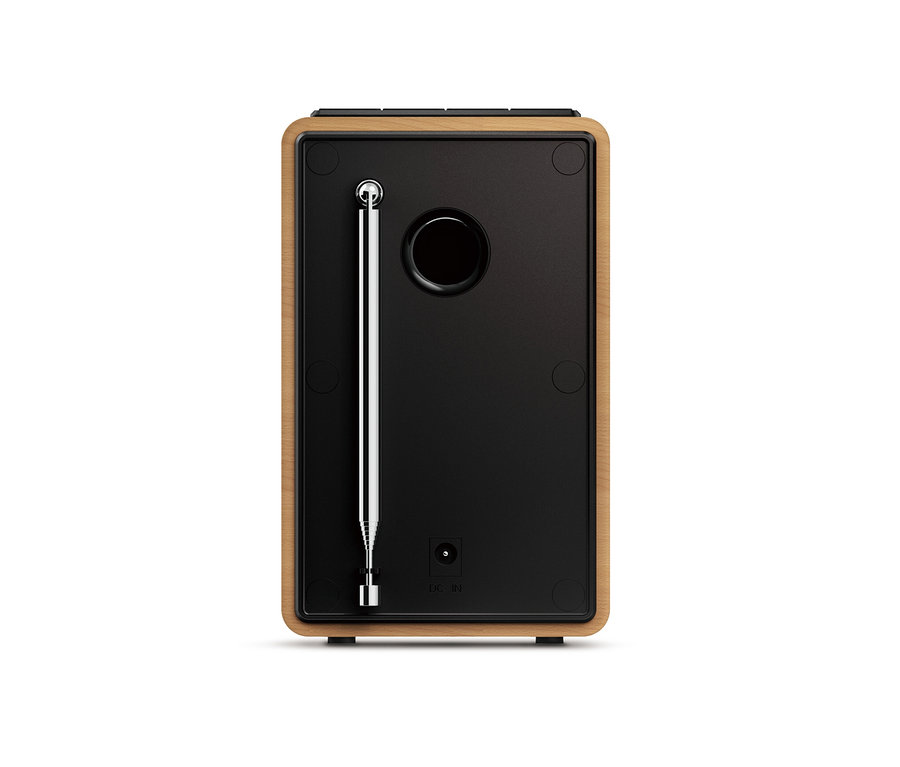 Rückseite des Philips DAB-Radios »TAR5005« mit Teleskopantenne.