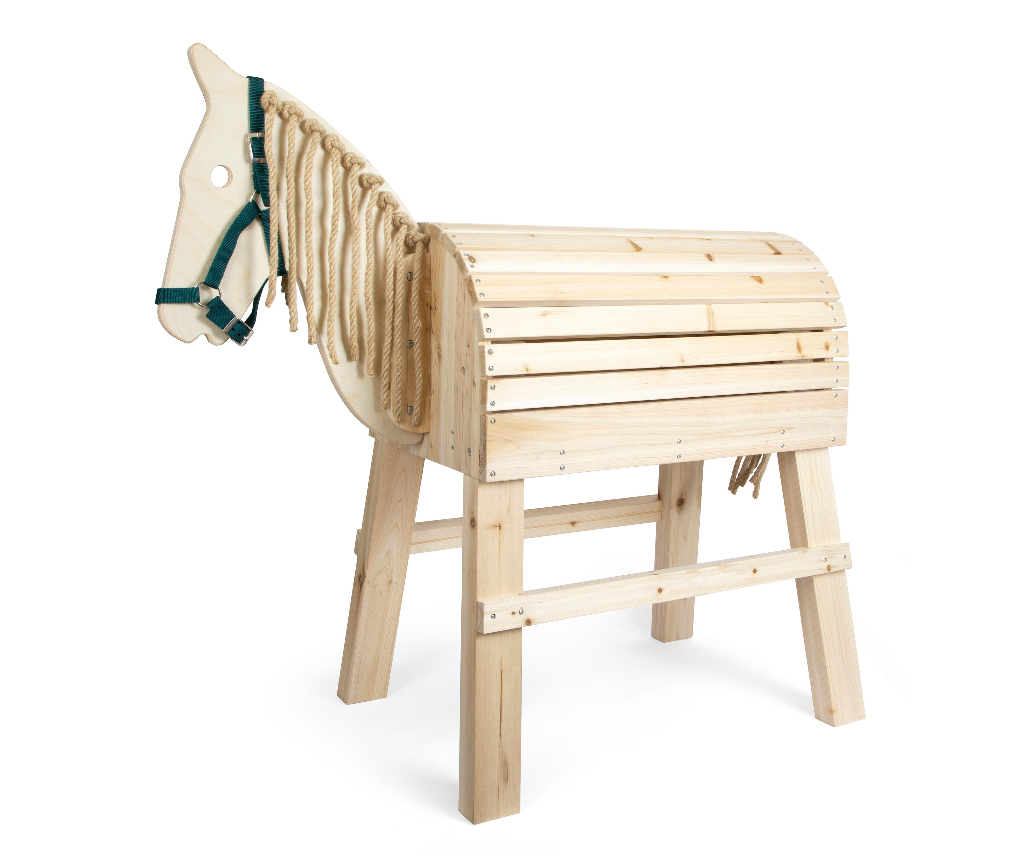 small foot Holzpferd, natur.