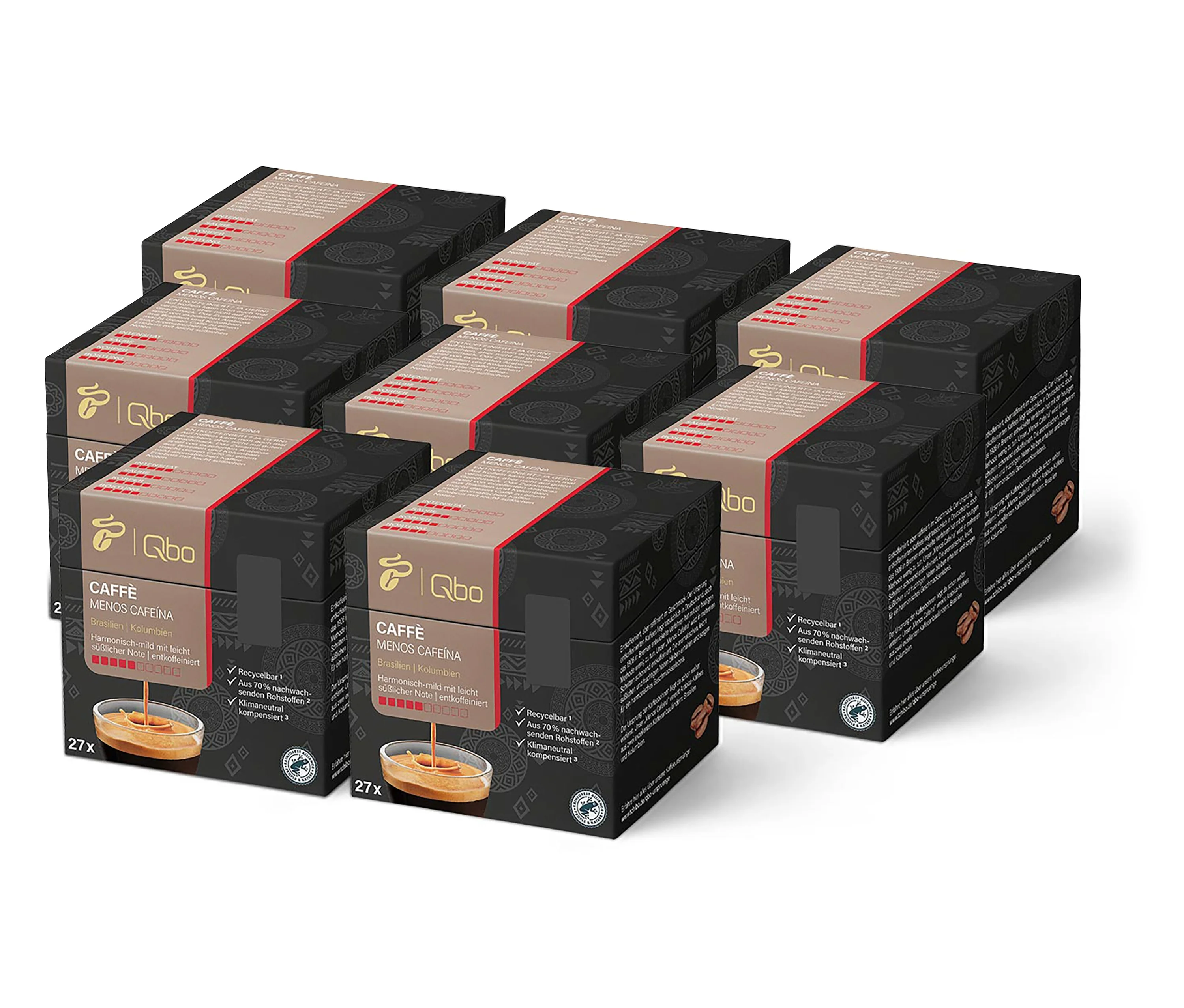Kapseln 1 günstig Kaufen-Qbo Caffè Menos Cafeína - 216 Kapseln - Intensität: 5/10. Qbo Caffè Menos Cafeína - 216 Kapseln - Intensität: 5/10 <![CDATA[Qbo Caffè MENOS CAFEÍNA - 216 Kapseln Aufbewahrungshinweise: Unter Schutzatmosphäre verpackt., Trocke