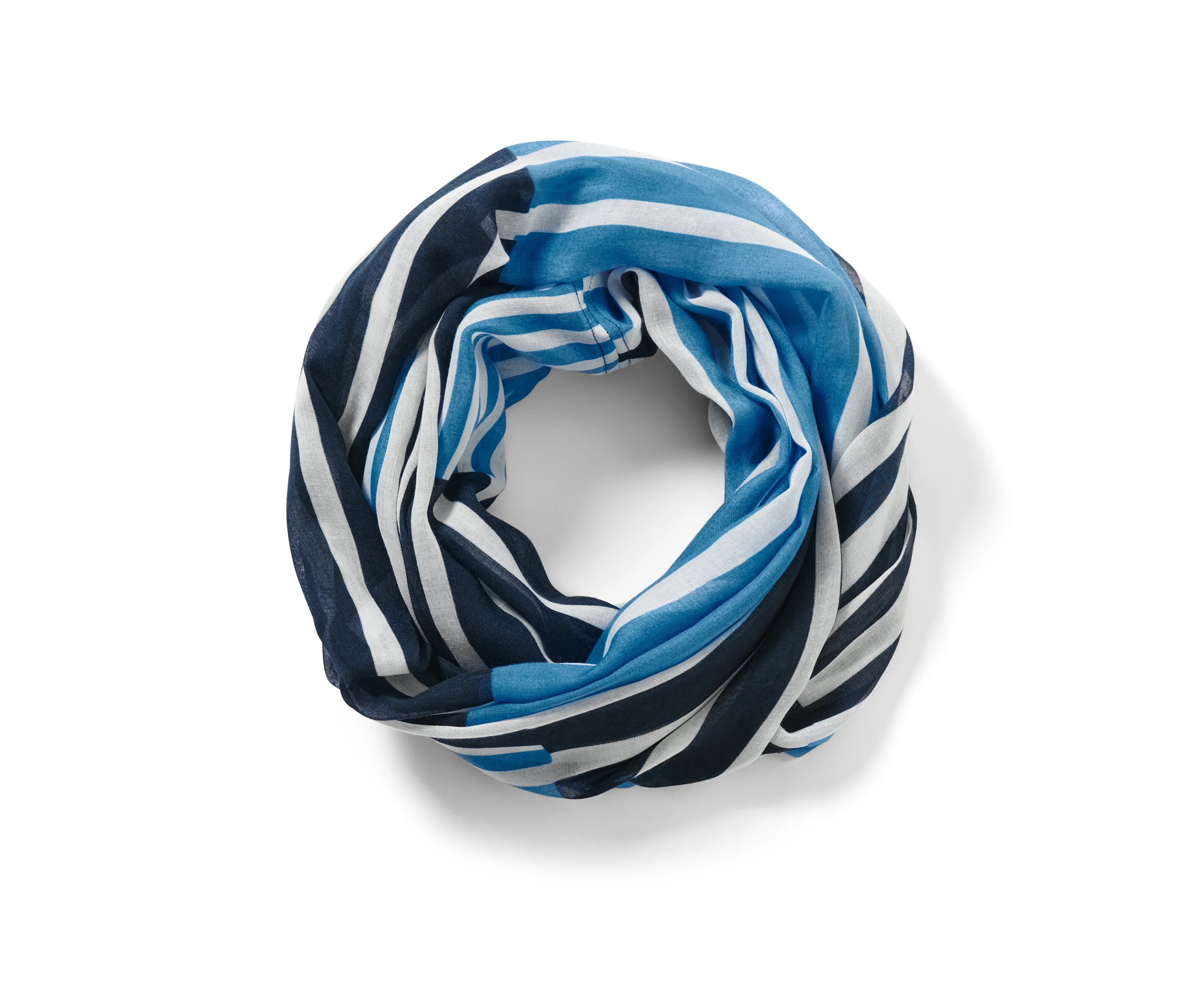 Gewebte günstig Kaufen-Tchibo - Gestreifter Loop-Schal - dunkelblau. Tchibo - Gestreifter Loop-Schal - dunkelblau <![CDATA[Gestreifter Loop-Schal Farbe: Cremeweiß-azurblau-dunkelblau gestreift Material: 100% Polyester Maße: Ca. 160 x 100 cm Leichte, gewebte QualitätAntistatik-A