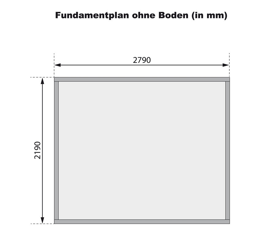 Abmessungen des Karibu Gartenhauses mit bepflanzbarem Dach, 28 mm, Modell Nature 3.