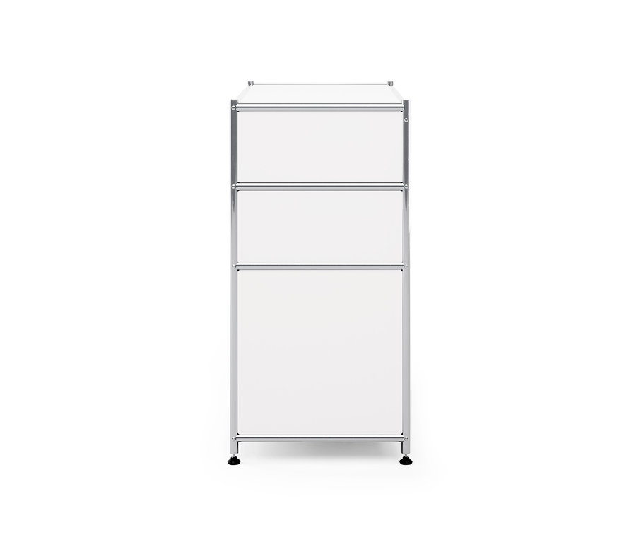 Weiße Kommode Metall »CN3« mit 3 Schubladen.