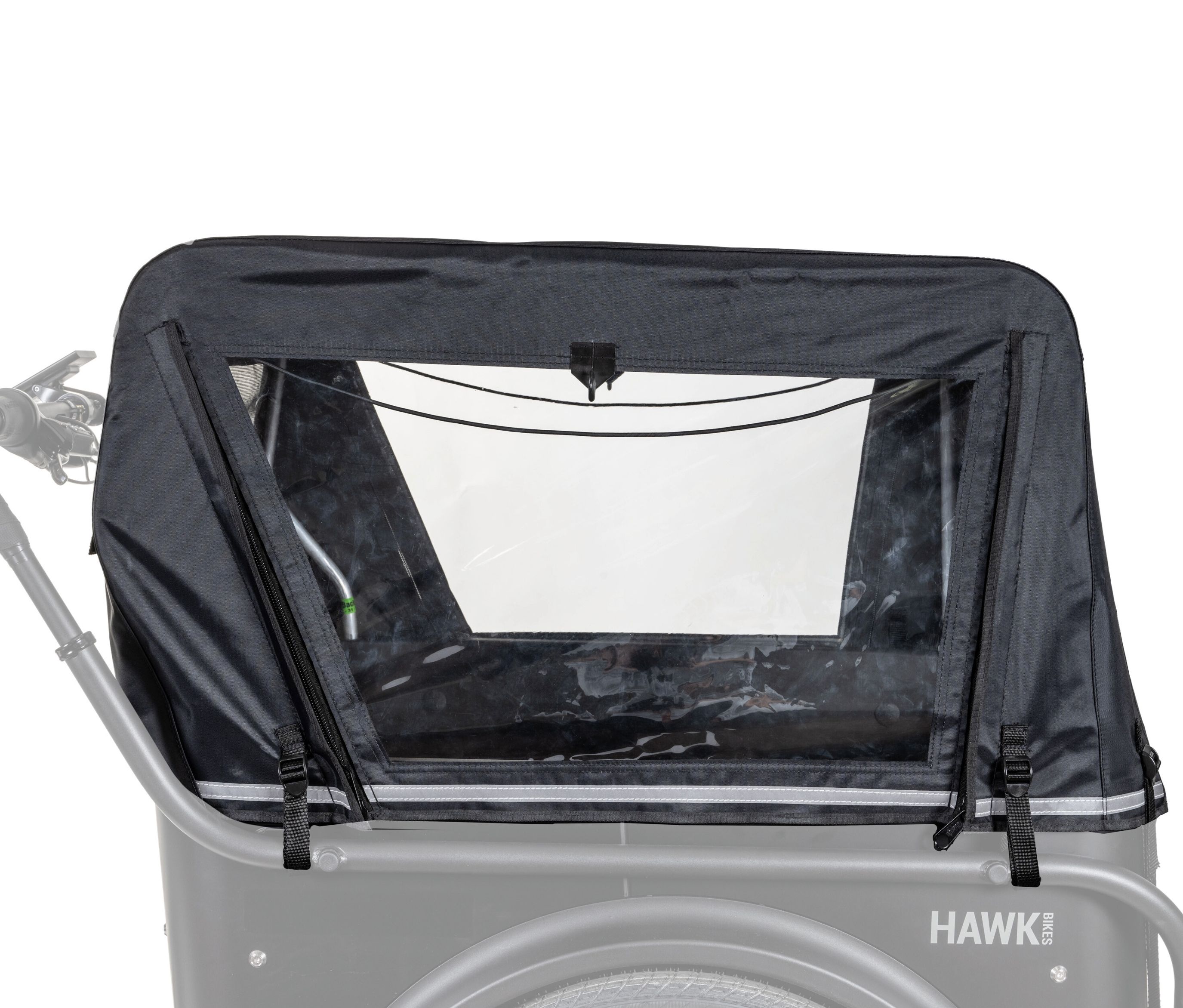 Hawk Regenverdeck für E-Cargo 3.2 Bafang - schwarz