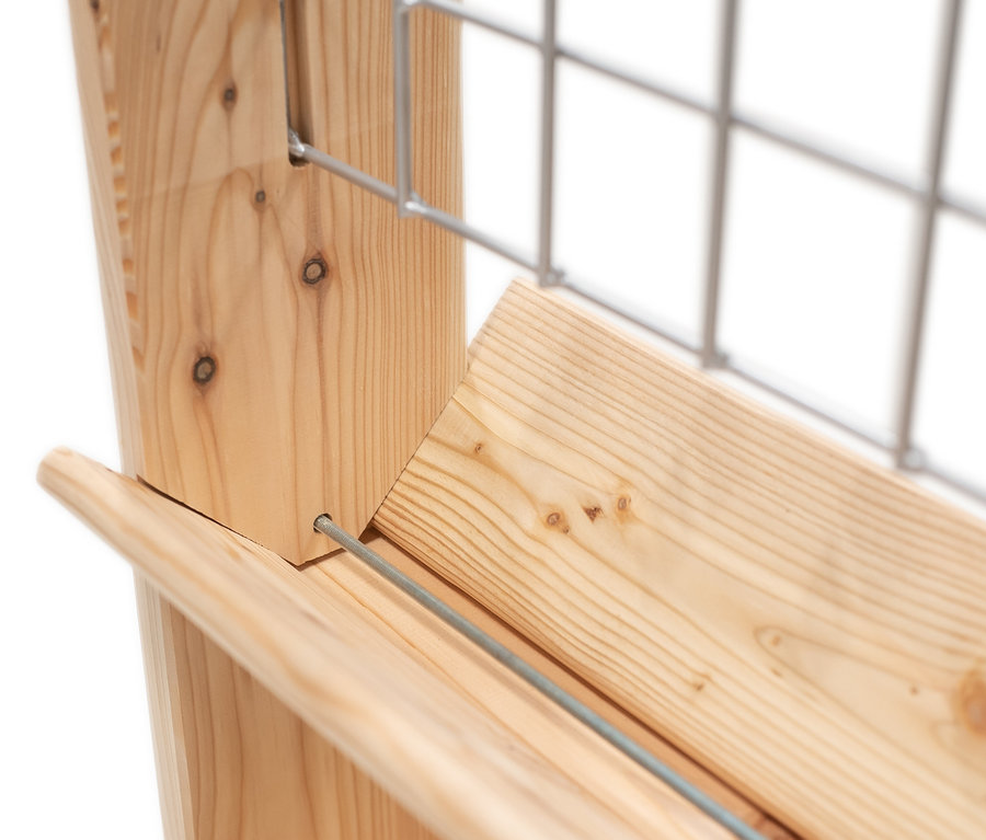 Detailaufnahme eines Premium-Kräuterregals mit Rankgitter, Gr. L.