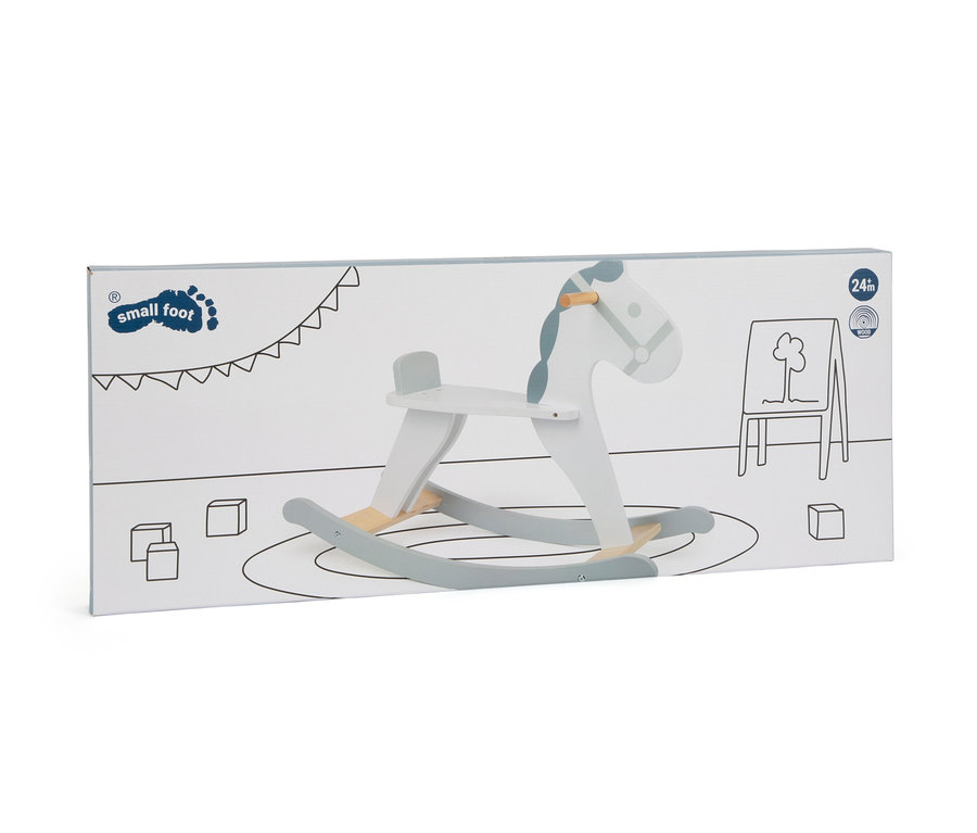 Verpackung des small foot Schaukelpferds »Skandi«.