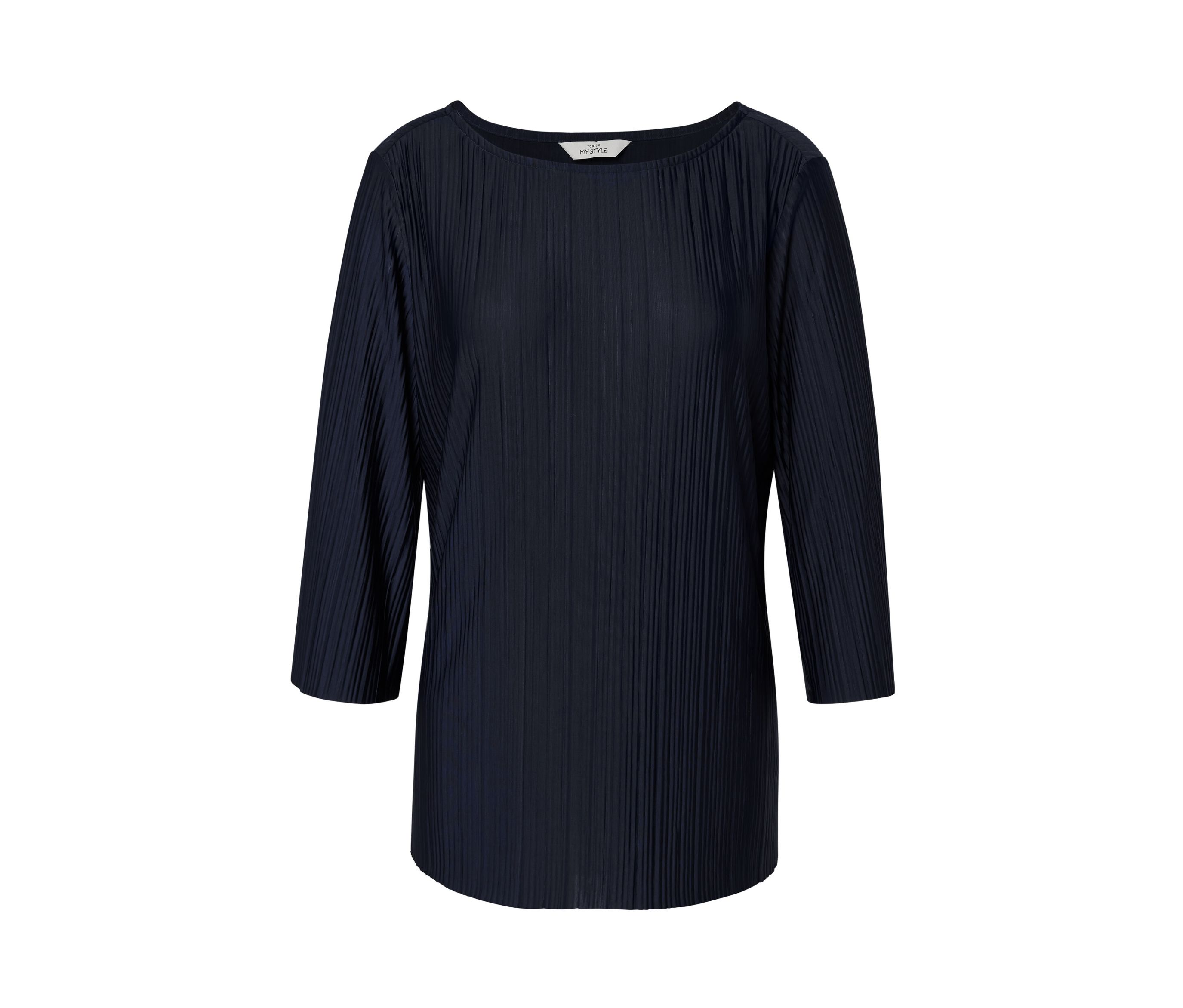 Tchibo - Plissee-Blusenshirt - Gr. XL - dunkelblau