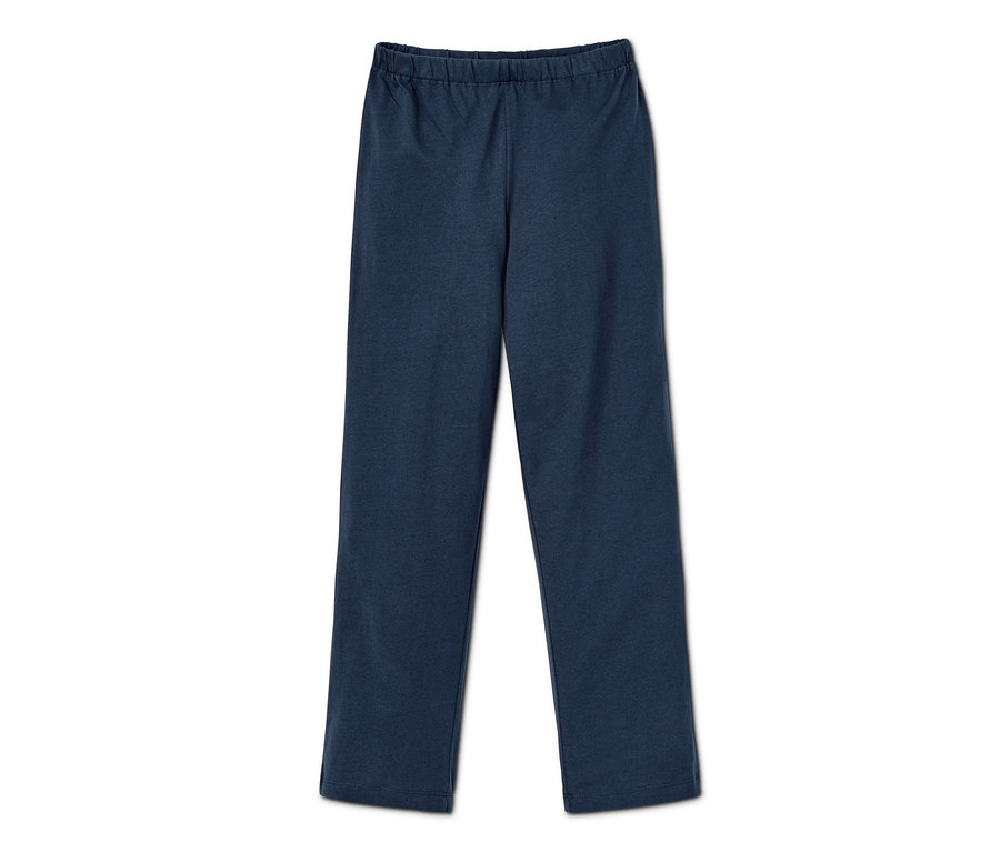 Dunkelblaue Pyjamahose aus Bio-Baumwolle.