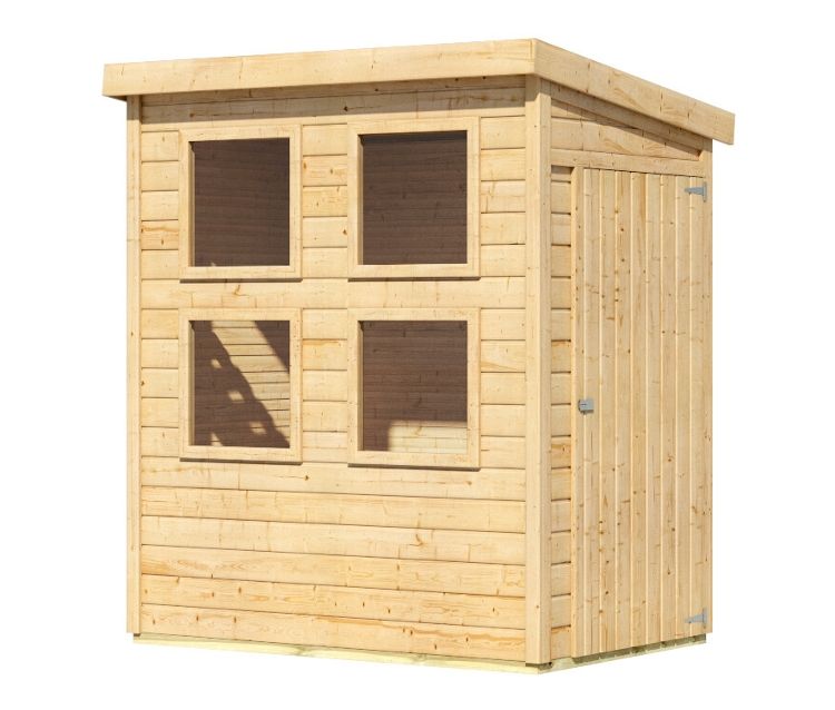 Karibu Anzucht-Gewächshaus - 182x126x219cm - naturfarben - Fichtenholz