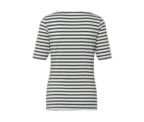 Gestreiftes Halbarmshirt, grün.