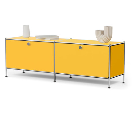 Lowboard Metall »CN3« mit 2 Klappenfächern, gelb