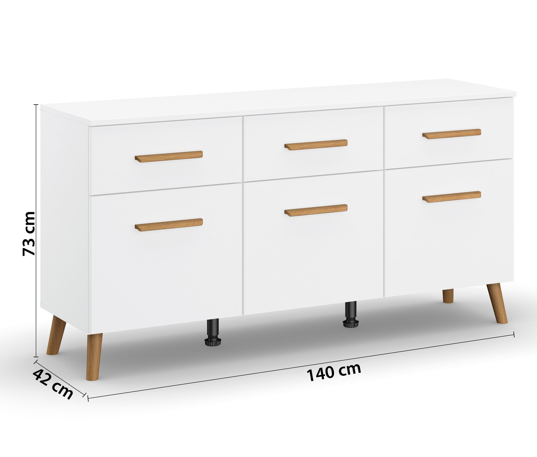 Thumbnail - rauch Kommode »Skandi« - 140x42x73cm - braun - Holz