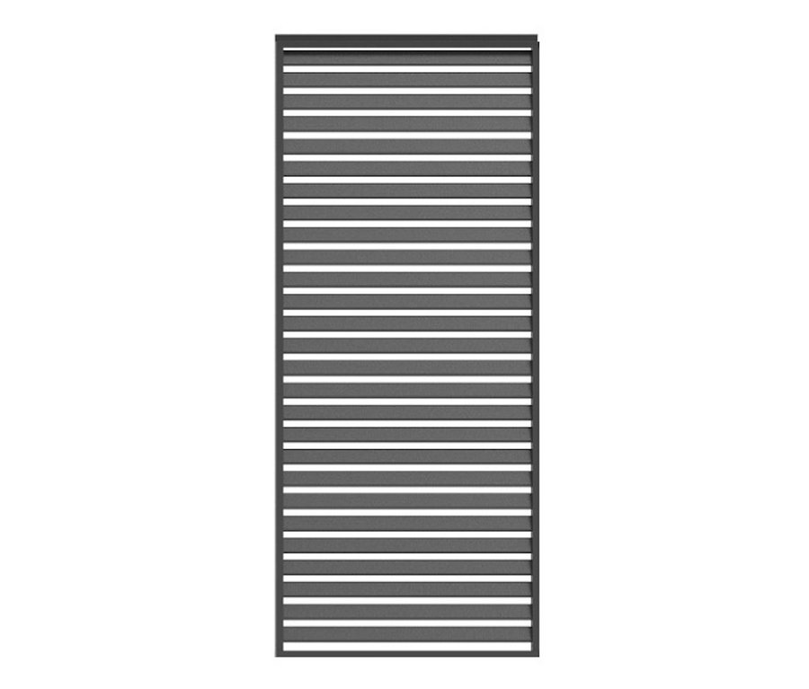 Anthrazitfarbene Seitenwand der Leco Premium Pergola.