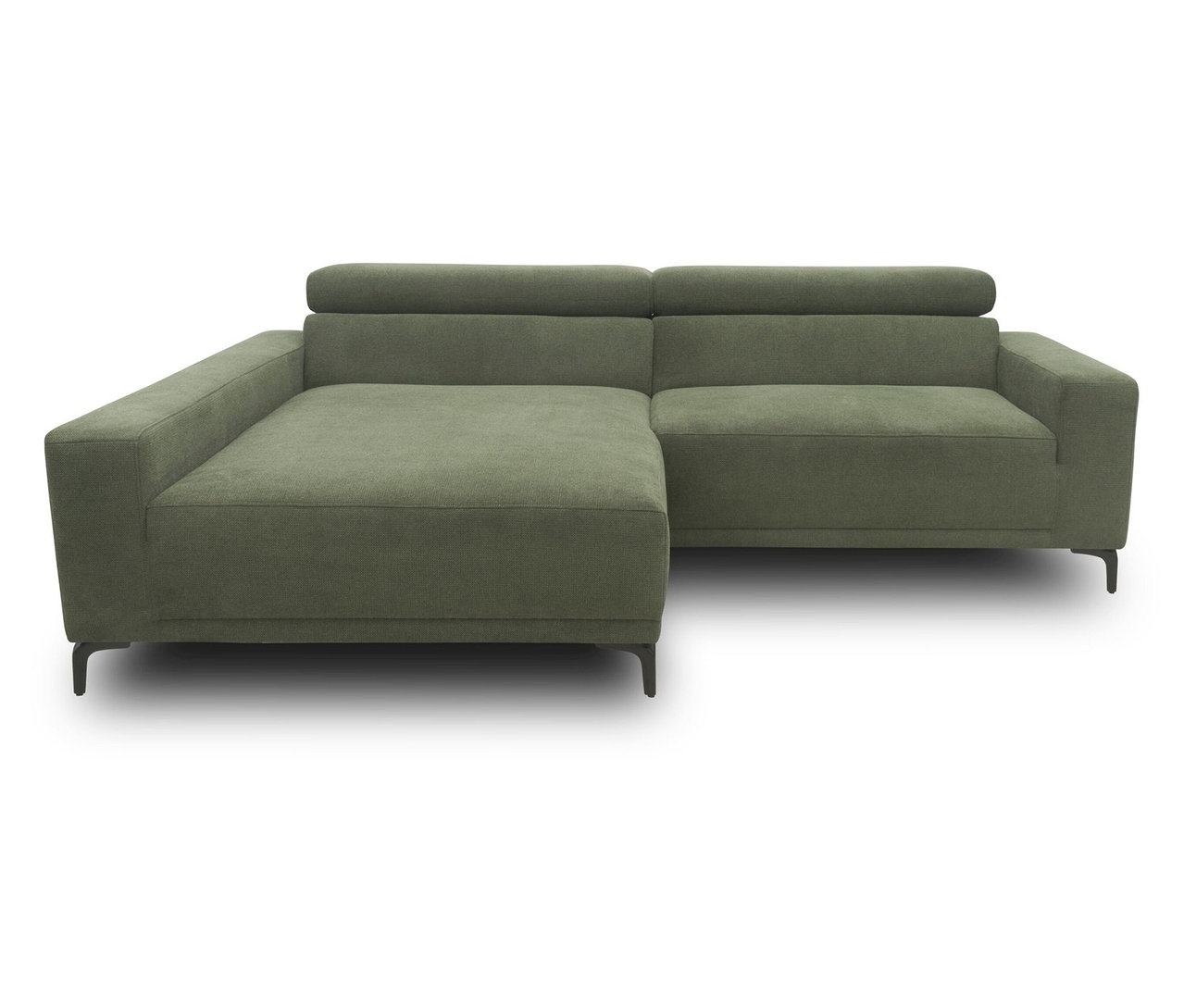 Grünes DOMO collection Sofa, links.