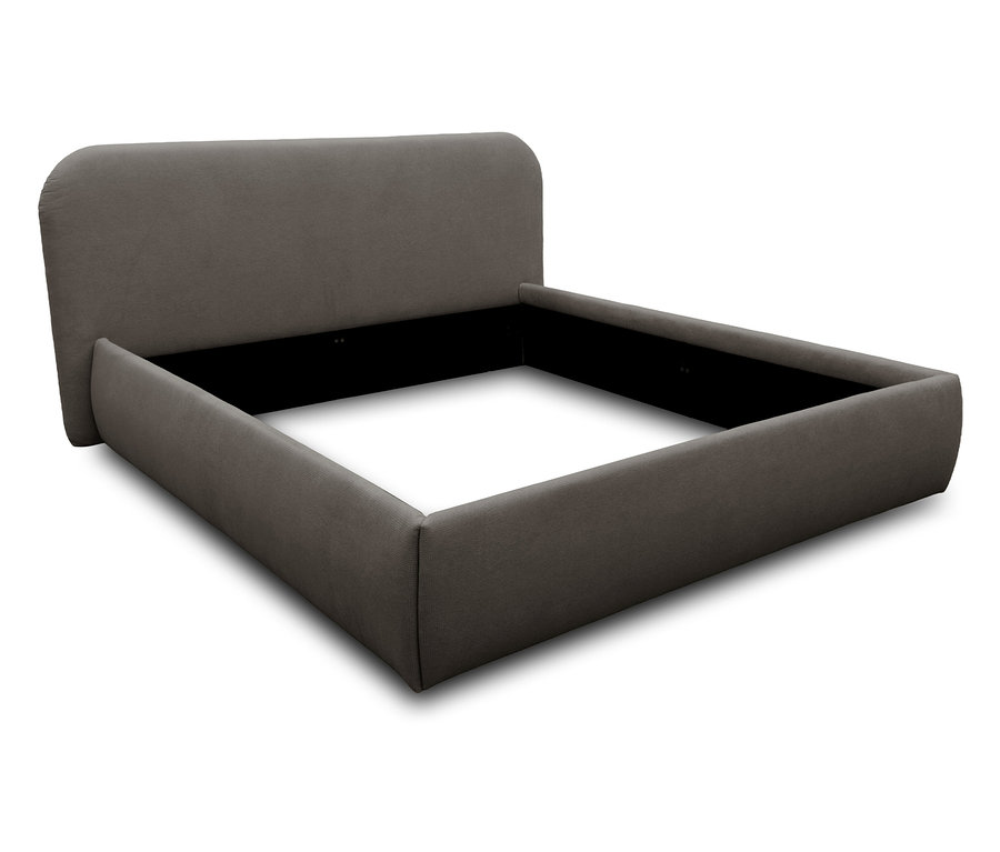 Graues DOMO collection Polsterbett, 180 x 200 cm.