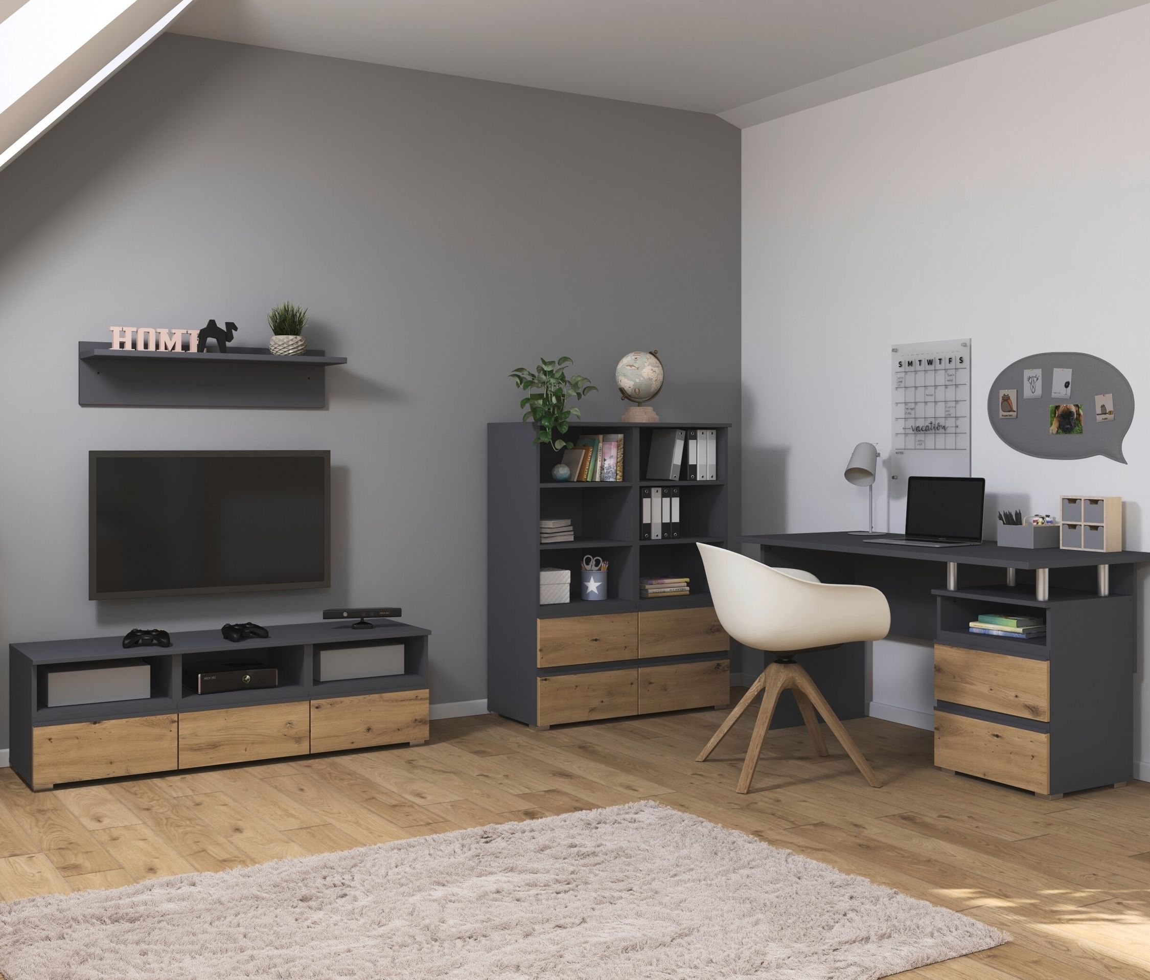 Thumbnail - rauch Kommode »Joel« - 93x42x119cm - grau - Holz