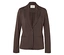 Brauner Jerseyblazer mit einem Knopfverschluss, Revers und zwei Vordertaschen.