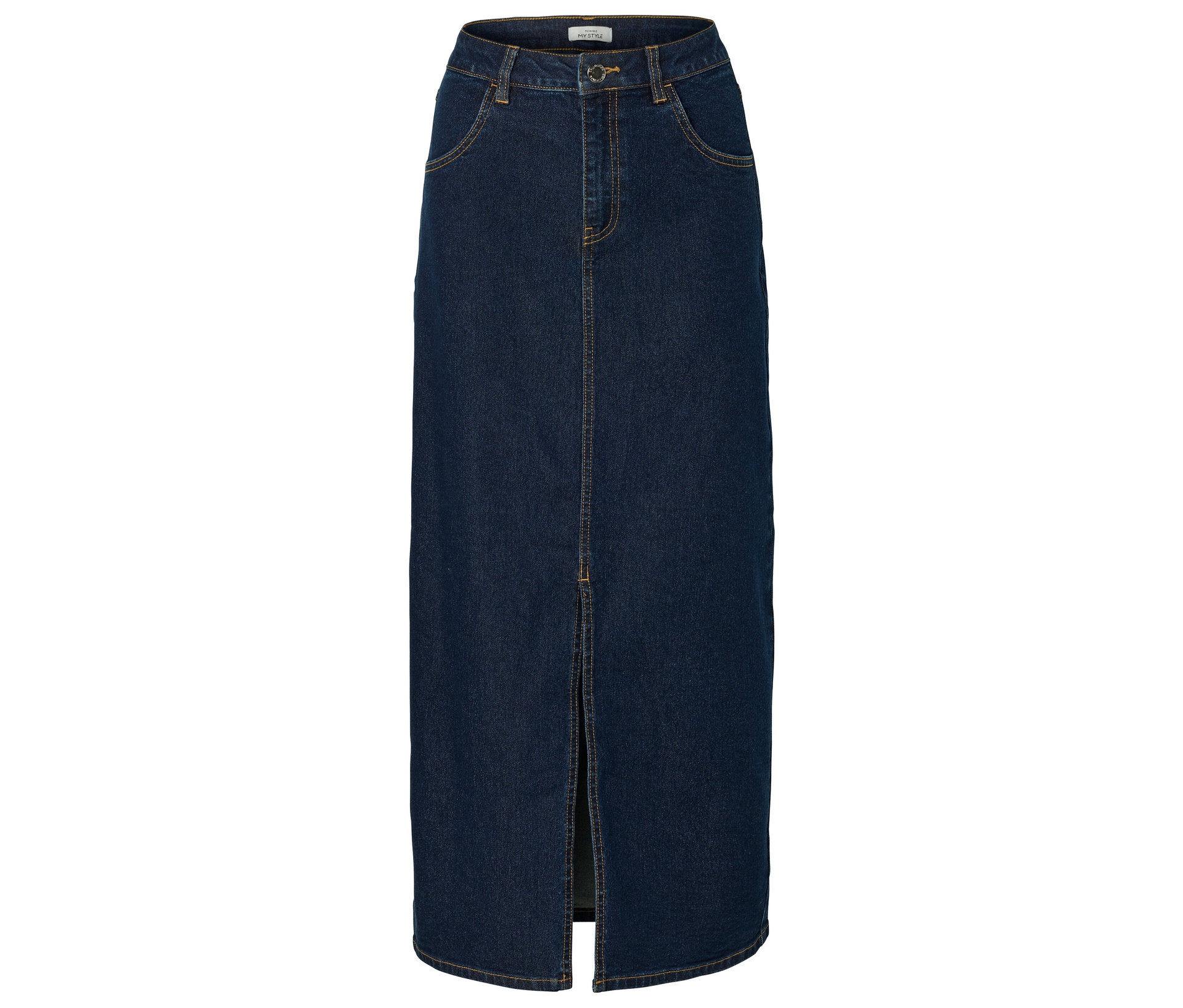 Midi-Jeansrock - Damen - Gr. 44 - dunkelblau - dunkelblau