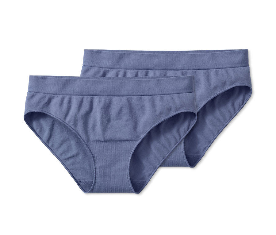 Zwei blaue Seamless-Slips.