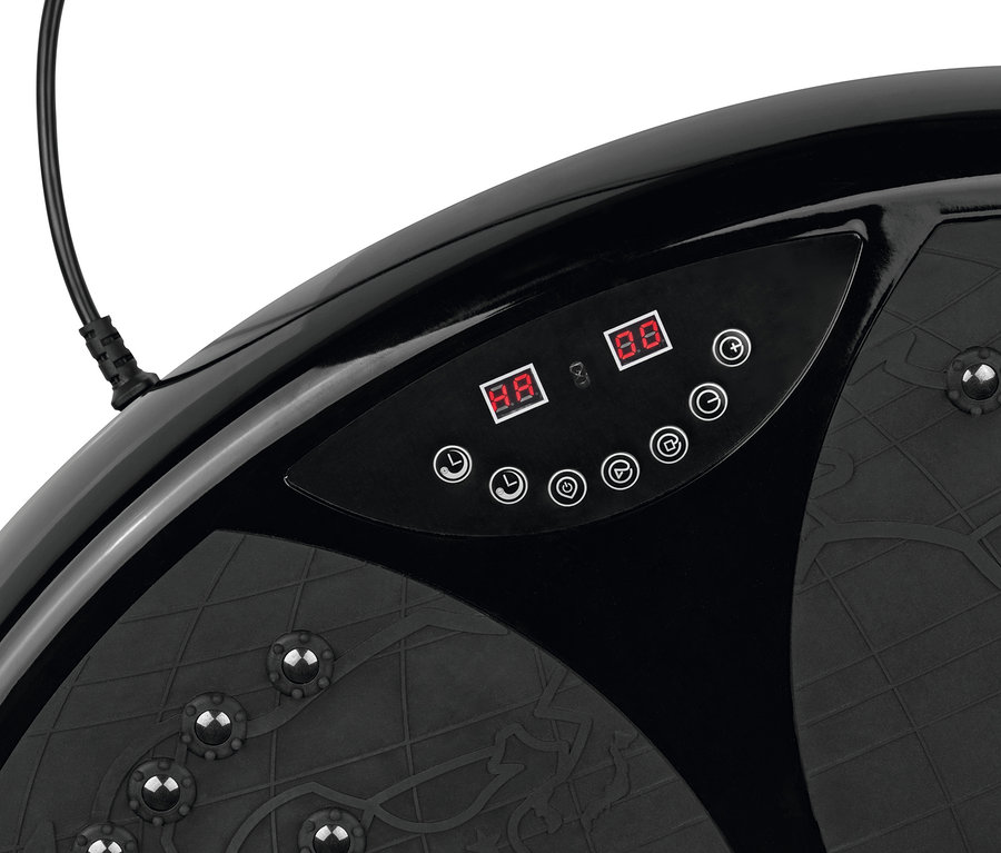 Detailansicht eines schwarzen VITALmaxx Vibrationstrainers.