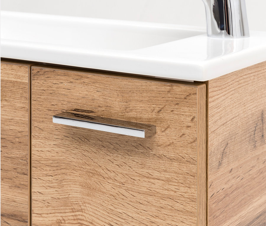 Detailansicht des Waschtischs »Matteo« inkl. Becken, Eiche.