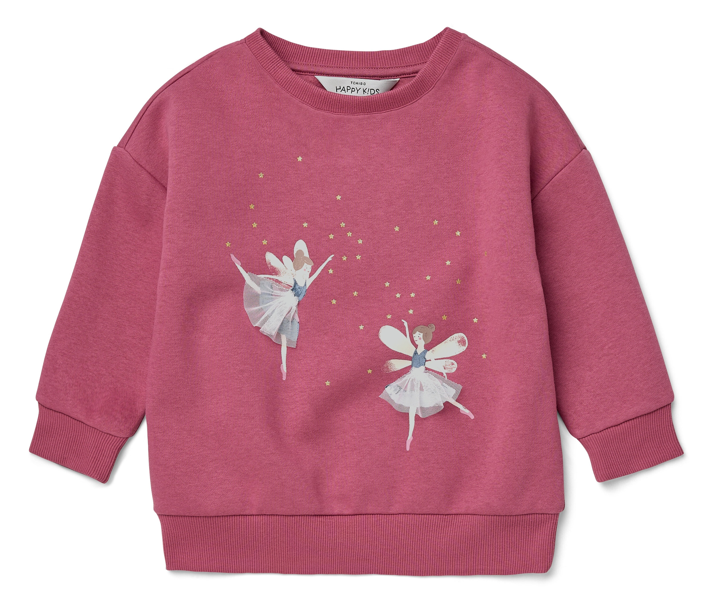 Tchibo - Kinder-Sweatshirt mit angerauter Innenseite - Mädchen - Gr. 98/104 - dunkelrosa