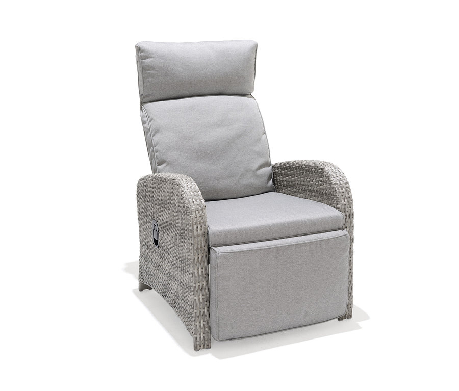 Graues Sessel-Set »Thore« mit ausklappbarer Fußlehne.