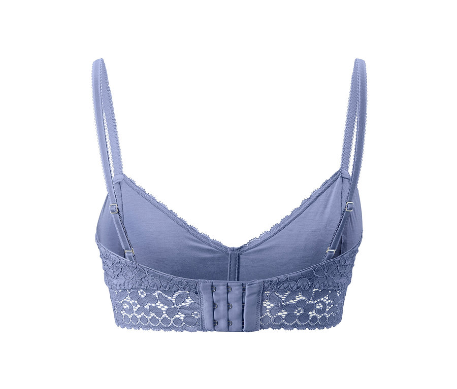 Detailansicht der Rückseite eines Spitzen-Bustiers.