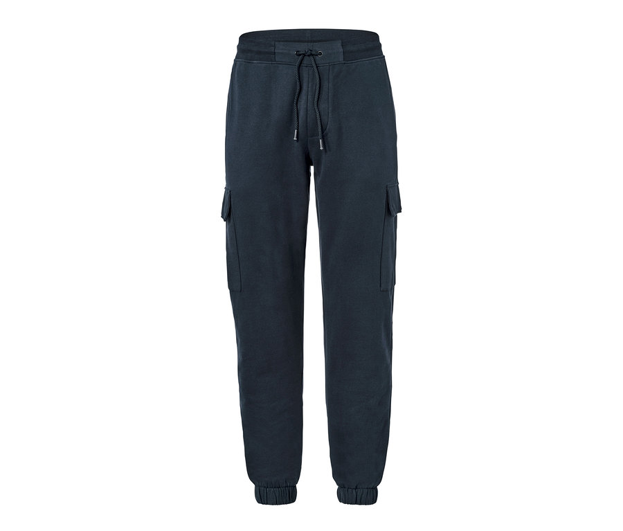 Dunkelblaue Sweathose mit Taschen.