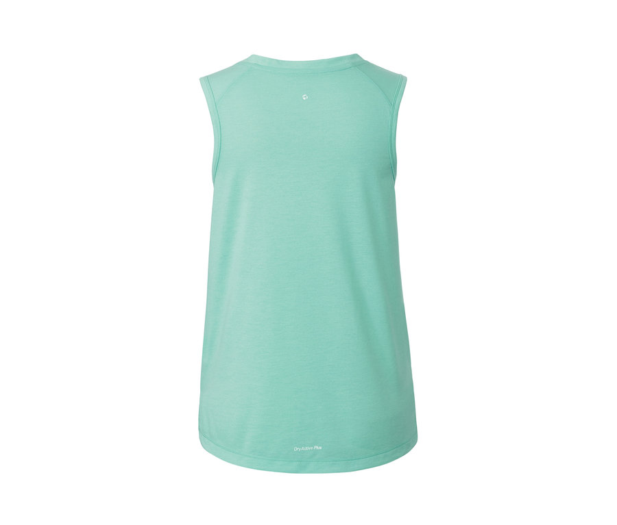 Detailansicht eines mintfarbenen Sporttops aus einem 2er-Set.