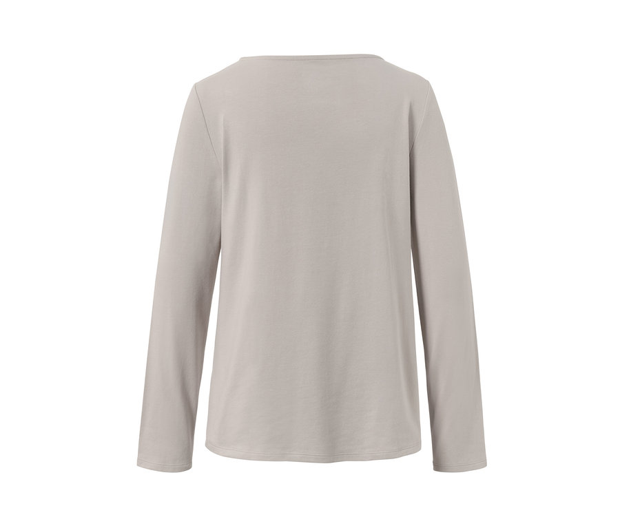 Beige langer Pyjama-Oberteil.