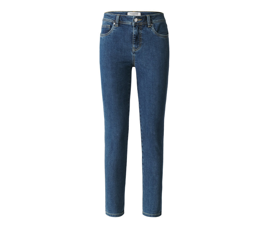 Eine blaue Skinny Jeans.