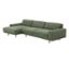 Grünes Ecksofa »Penelope«, links.